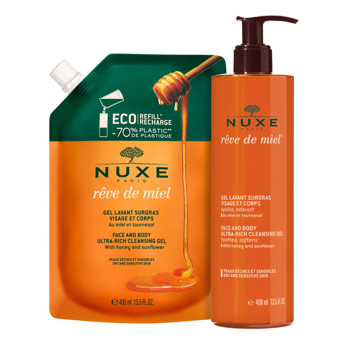 Gel Lavant Surgras Visage Et Corps NUXE Rêve De Miel 100ml - Neuf, Senteur Miel, à L'huile D'argan