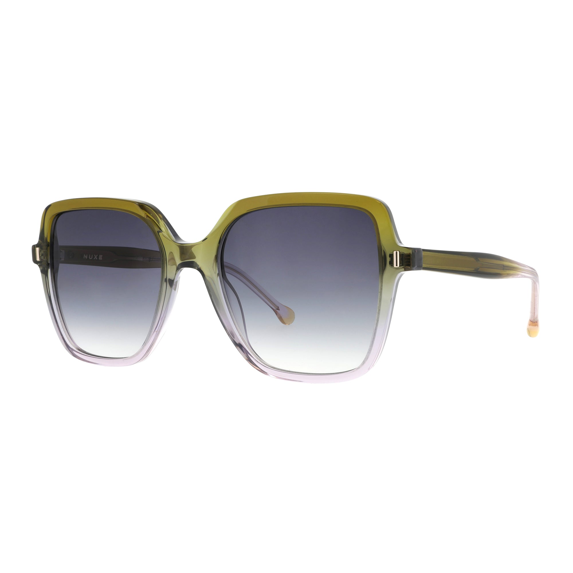 Lunettes de soleil Soyeuse - Dégradé Kaki Gris Violet - NUXE