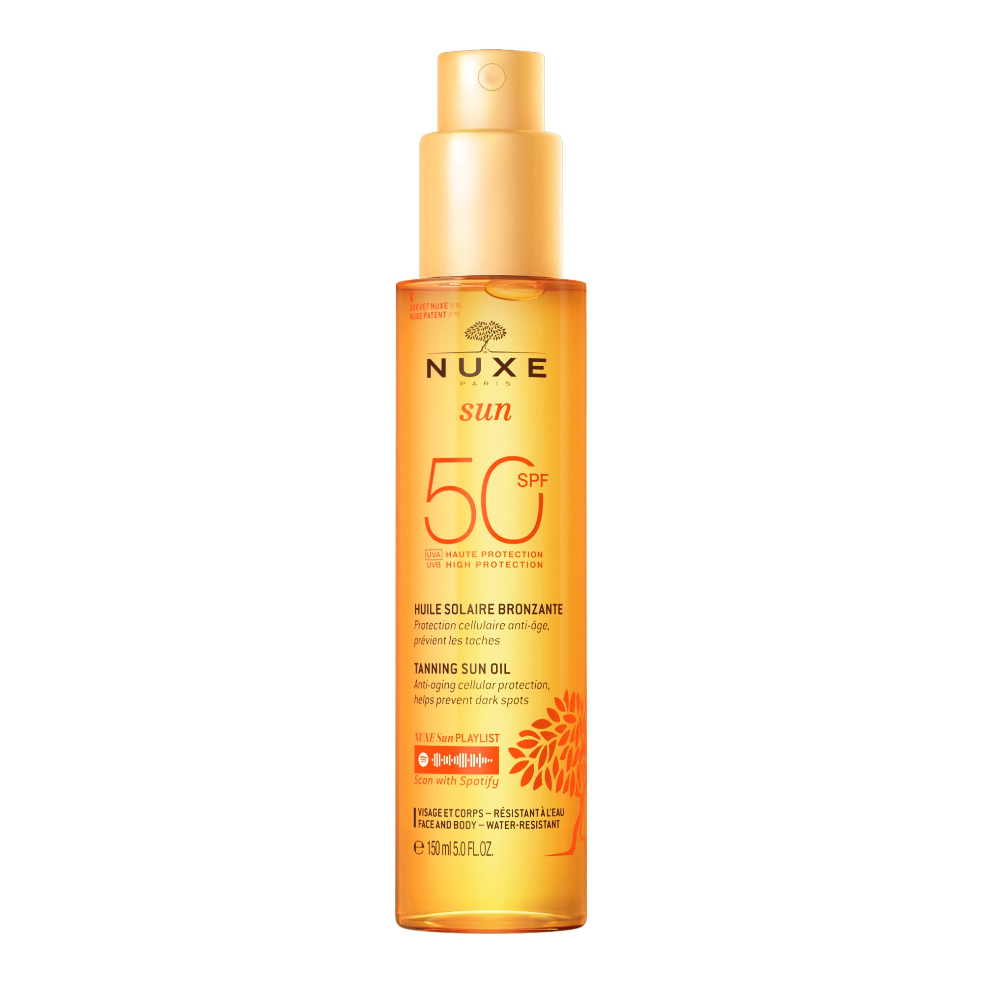 Tanning Sun Oil High Protection SPF50 face and body
