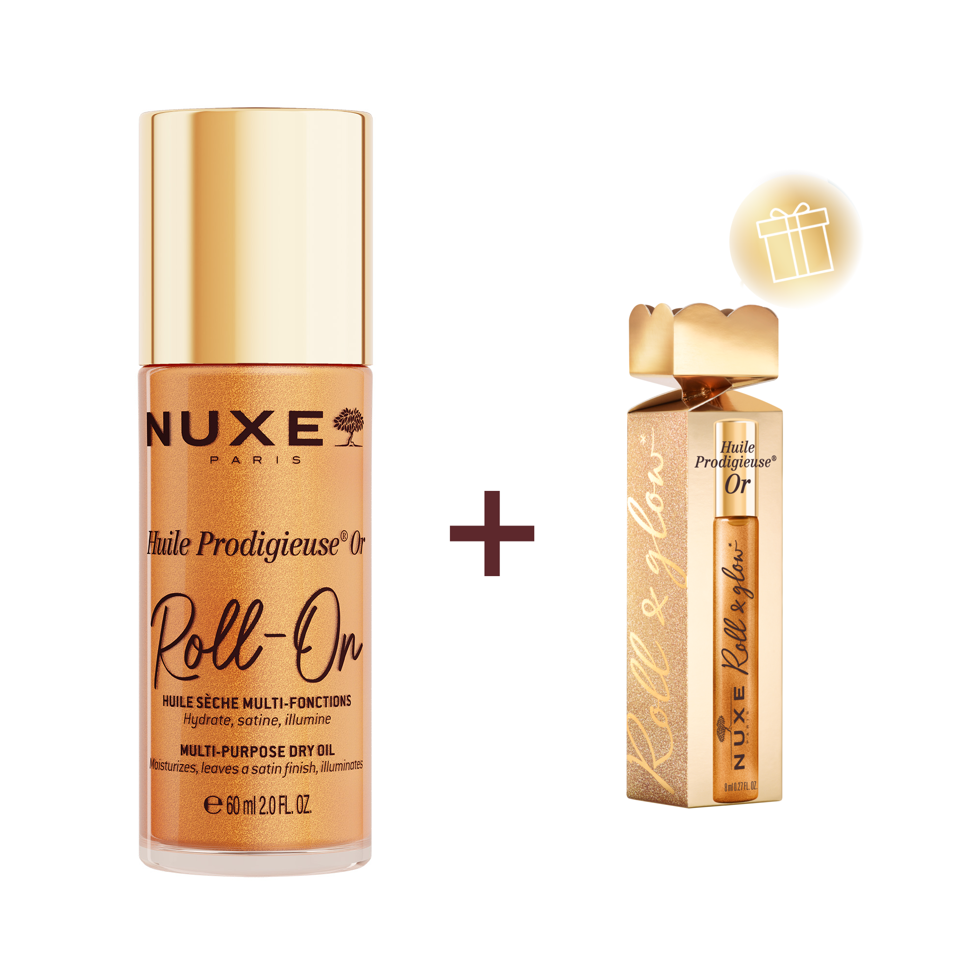 Huile Prodigieuse® Or Roll-On et sa version nomade Or